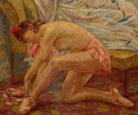 Dancer Tying Her Shoe,  Grace English (1891–1956) , 1947