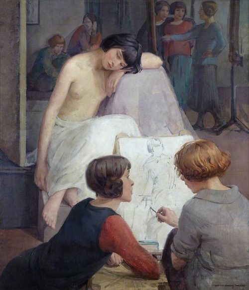 Rest Time in Life Class - Dorothy Johnstone 1923 | Scottish ...