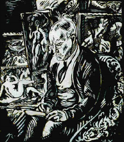 Portrait of Henry McBride by Jules Pascin on artnet