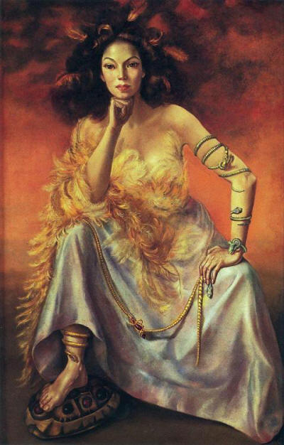 María Félix Twitterren: &quot;Otra pintura llamada &quot;Reina del Fuego&quot; Por Leonor  Fini. http://t.co/d9PG34Ox&quot;