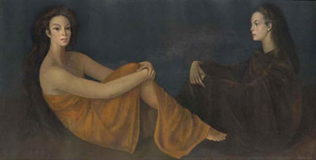 Las dos Mariás Double portrait de María Felix by Leonor Fini on artnet