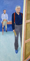 NPG 6819; &#39;Self-Portrait with Charlie&#39; (David Hockney; Charles Dare Scheips)  - Portrait - National Portrait Gallery