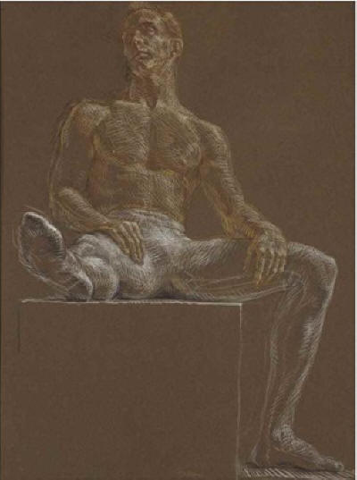 Seated Dancer Ralph McWilliams by Paul Cadmus on artnet